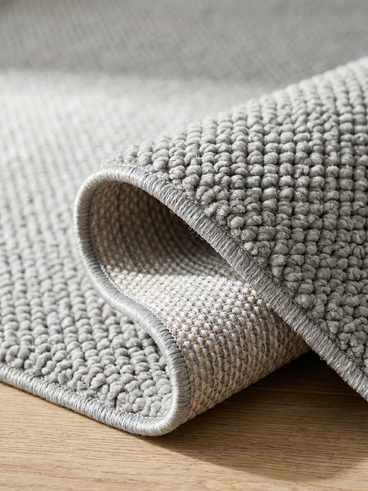 TEPPICH Flachgewebe LANGAU in Silber, meliert, Ø 200 cm - Silberfarben, Textil (200/200cm) - KADIMA DESIGN