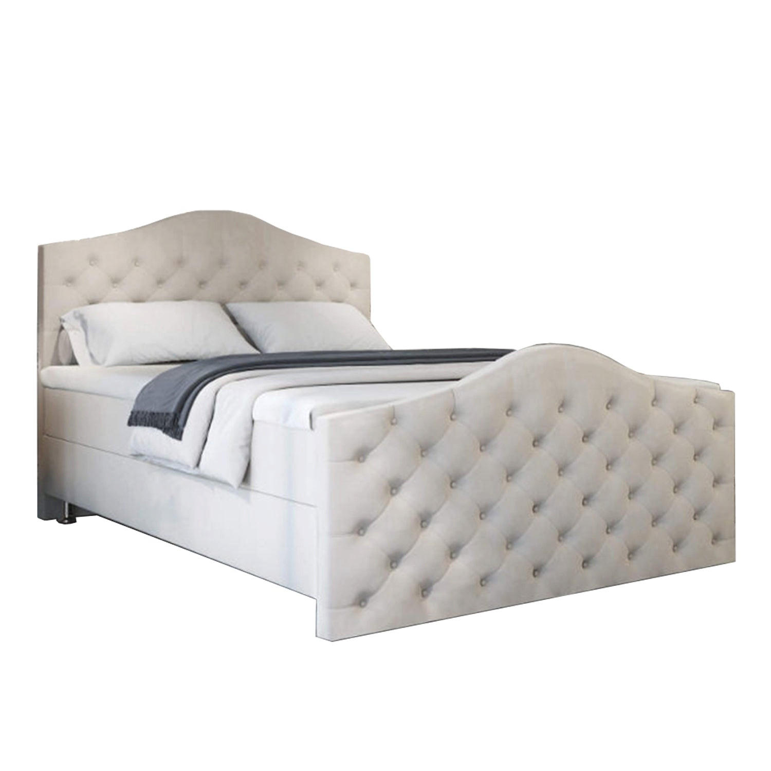 Best For Home Boxspringbett Weiß 180x200 cm