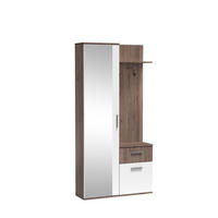 GARDEROBENSCHRANK RAMO 97/195/30 Modern Garderobenschrank Braun - Weiß/Braun, Holzwerkstoff (97/195/30cm) - MASSENO
