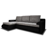 ECKSOFA Santi, Seite: Links - Schwarz/Grau, Holz/Textil (226/152cm) - Sofnet