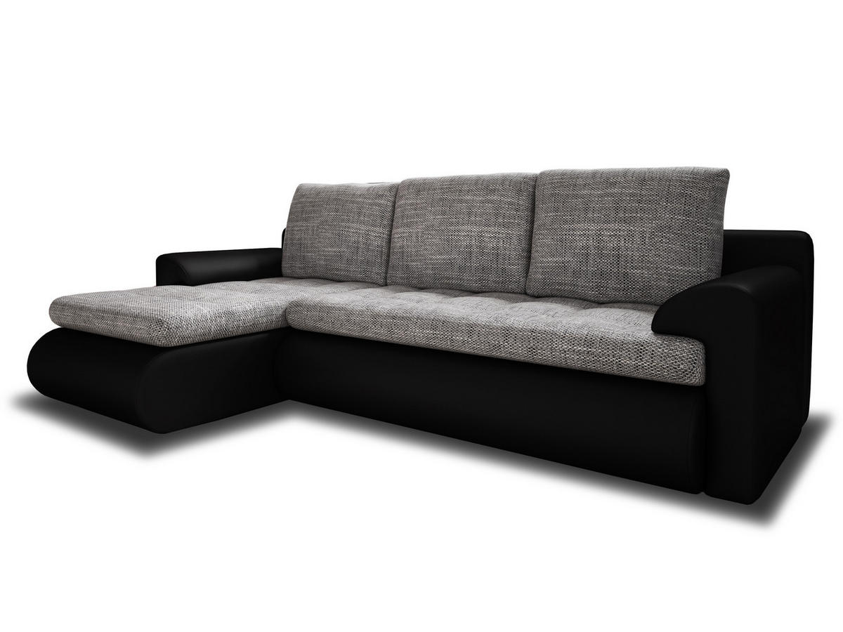 ECKSOFA Santi, Seite: Links - Schwarz/Grau, Holz/Textil (226/152cm) - Sofnet