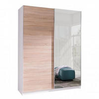 SCHIEBETÜRENSCHRANK - Kleiderschrank Ada V Sonoma + Spiegel - Sonoma Eiche, Holzwerkstoff (150/206/62cm) - Möblo