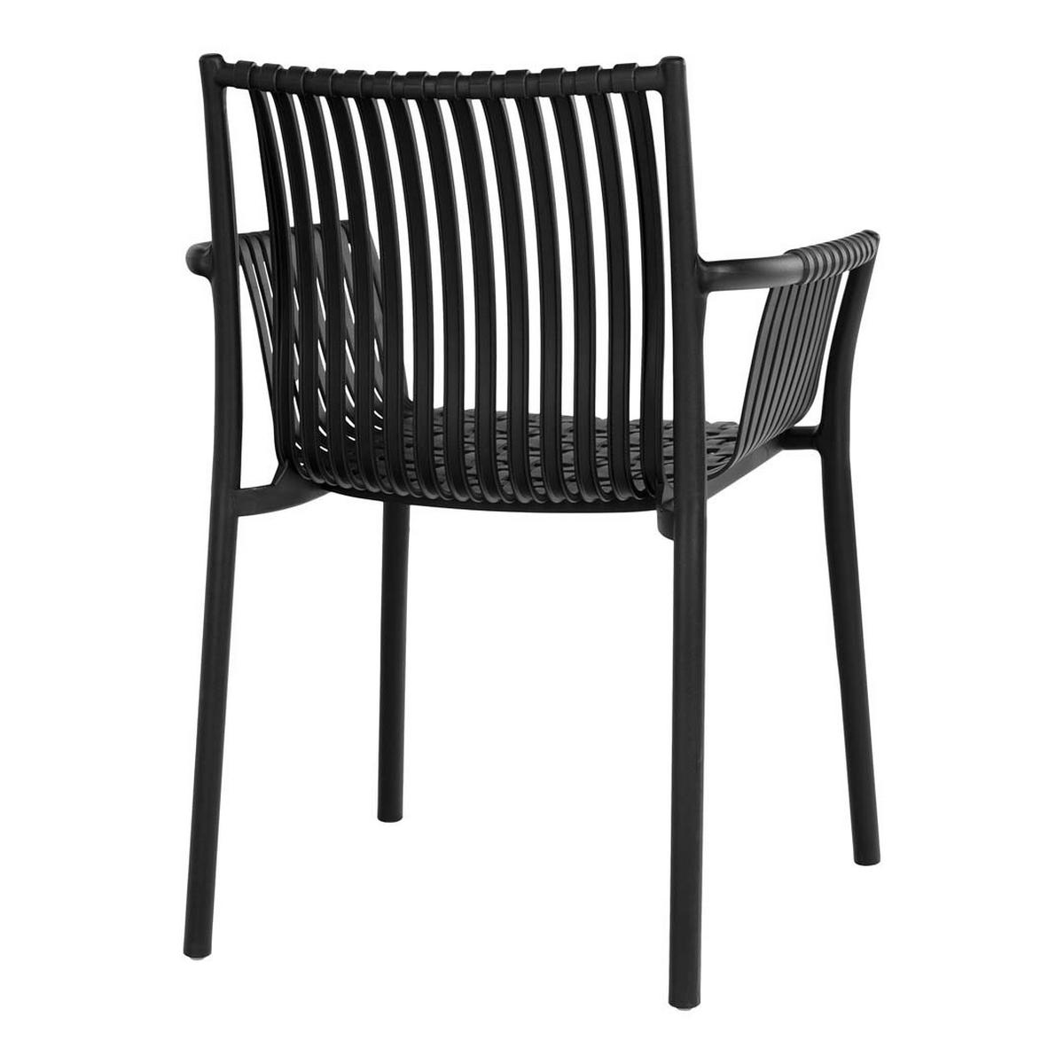 GARTENSTUHL schwarz - Schwarz, Holzwerkstoff (57/83/60cm) - ebuy24