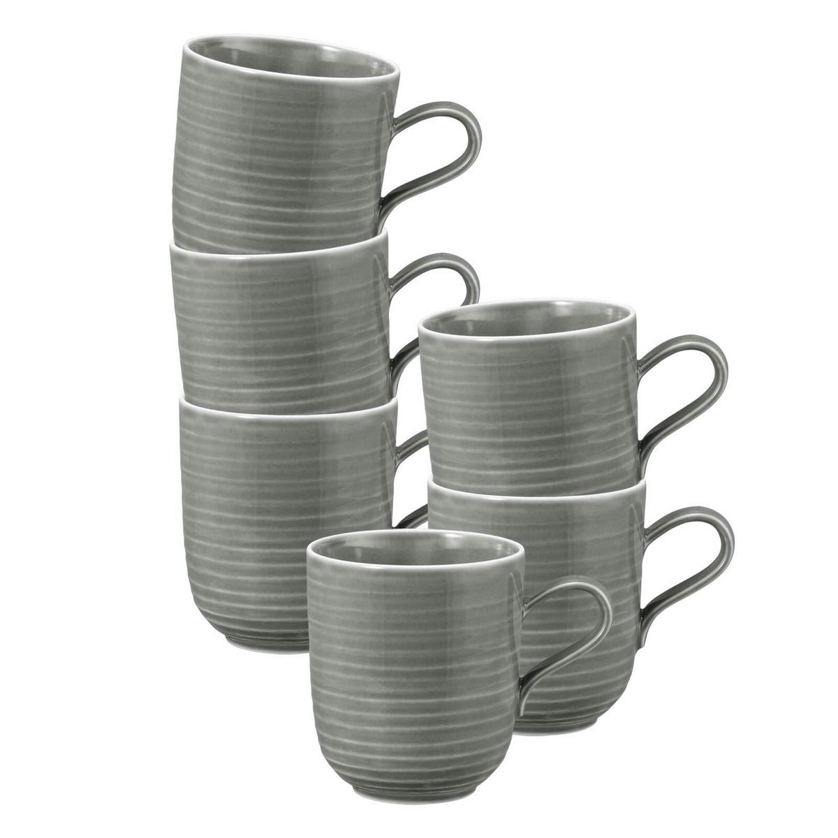 KAFFEEBECHER Terra Perlgrau 400 ml 6er Set - Grau, Keramik (0.4L) - Seltmann Weiden
