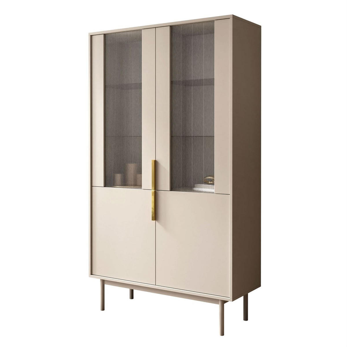 VITRINE MIRACLE mit Glasfront Kaschmir - Kaschmir, Holzwerkstoff (104/180/39cm) - Lookway