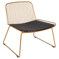 ESSZIMMERSTUHL Metall Gold Snorum - Goldfarben/Schwarz, Metall (67/70/68cm) - Beliani