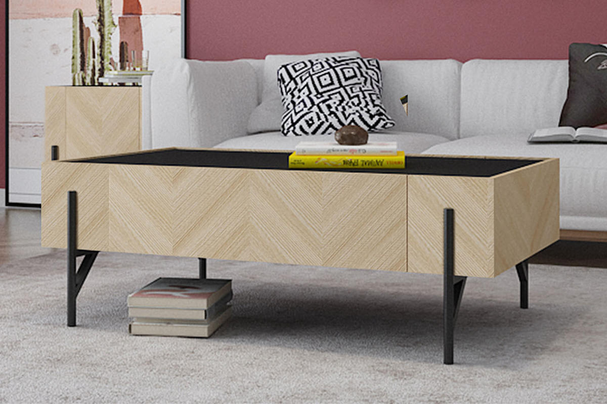 COUCHTISCH Sequoia Braun - Braun, Holzwerkstoff (68/120/42cm) - Concept Usine