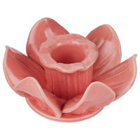 KERZENHALTER Blossom Blüte - Pink, Keramik (10/4.6/10cm) - Butlers