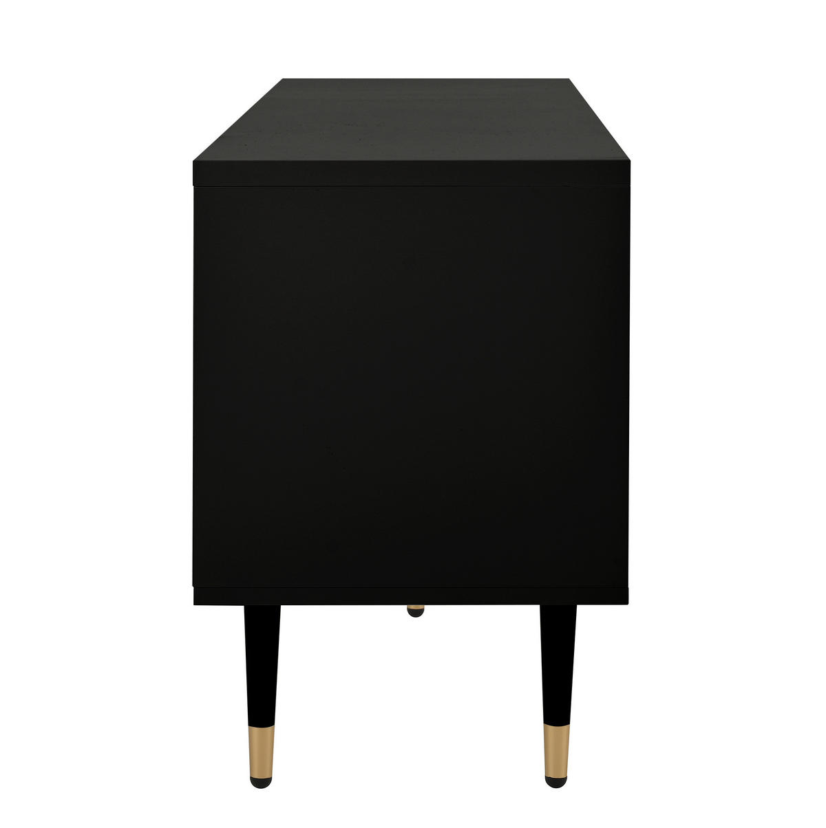 LOWBOARD 170/36/54 cm Schwarz aus MDF mit 4 Türen - Schwarz, Holzwerkstoff (36/54/170cm) - OKMYHOME