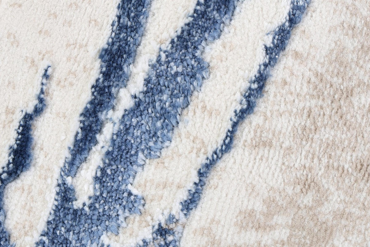 KOBEREC béžový krémový modrý - 80 x 150 cm - svetlomodrá/béžová, textil (80/150cm) - Mazovia