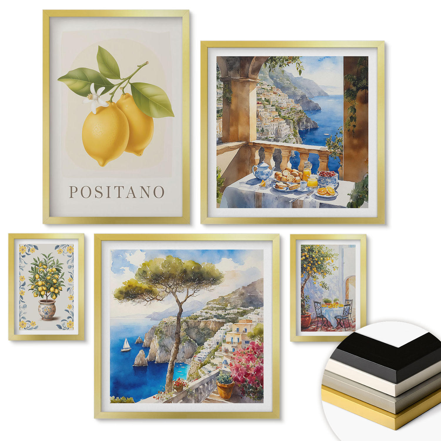 ArtPrintCave Wandbilder Gold 40x60 cm