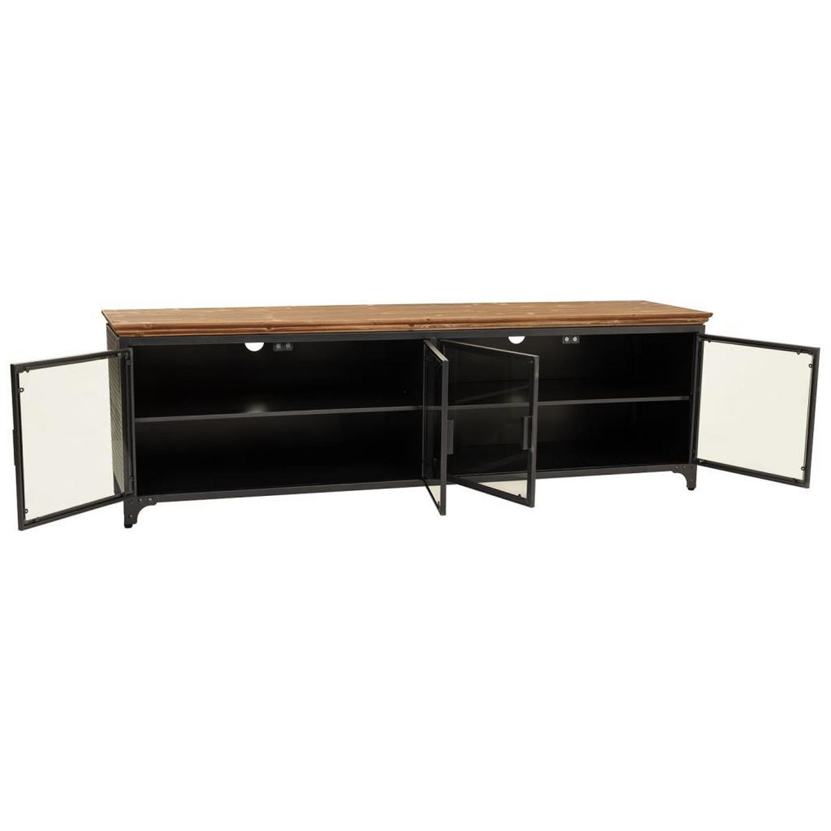 SIDEBOARD 161x41x51 cm - Schwarz, Metall (161/50/41cm) - Wanderlust
