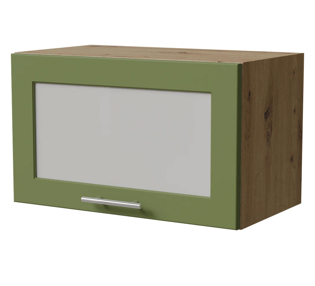 KLAPPHÄNGESCHRANK Brerra W4BS/60 Eiche Artisan / RAL 6025 farngrün Matt 60 / 32,5 / 36cm - Eiche Artisan/Grün, Holz/Holzwerkstoff (60/36/32.5cm) - Feldmann-Wohnen