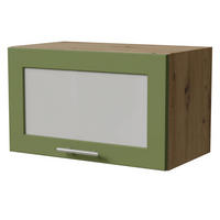 KLAPPHÄNGESCHRANK Brerra W4BS/60 Eiche Artisan / RAL 6025 farngrün Matt 60 / 32,5 / 36cm - Eiche Artisan/Grün, Holz/Holzwerkstoff (60/36/32.5cm) - Feldmann-Wohnen