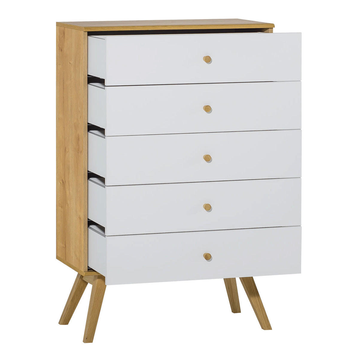 KOMMODE Weiß - Weiß, Holzwerkstoff (75/117/40cm) - Petits-meubles