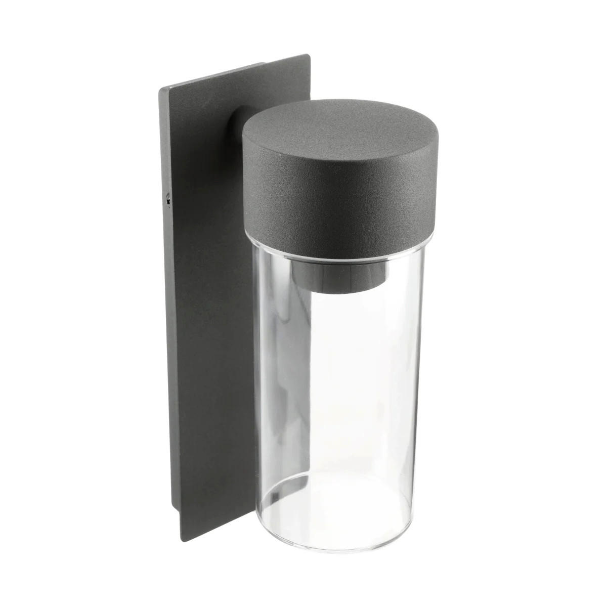 AUSSENWANDLEUCHTE Anthrazitgrau E27 Klarer Diffusor IP54 - Dunkelgrau/Anthrazit, Metall (9/25/13cm) - CGC Europe