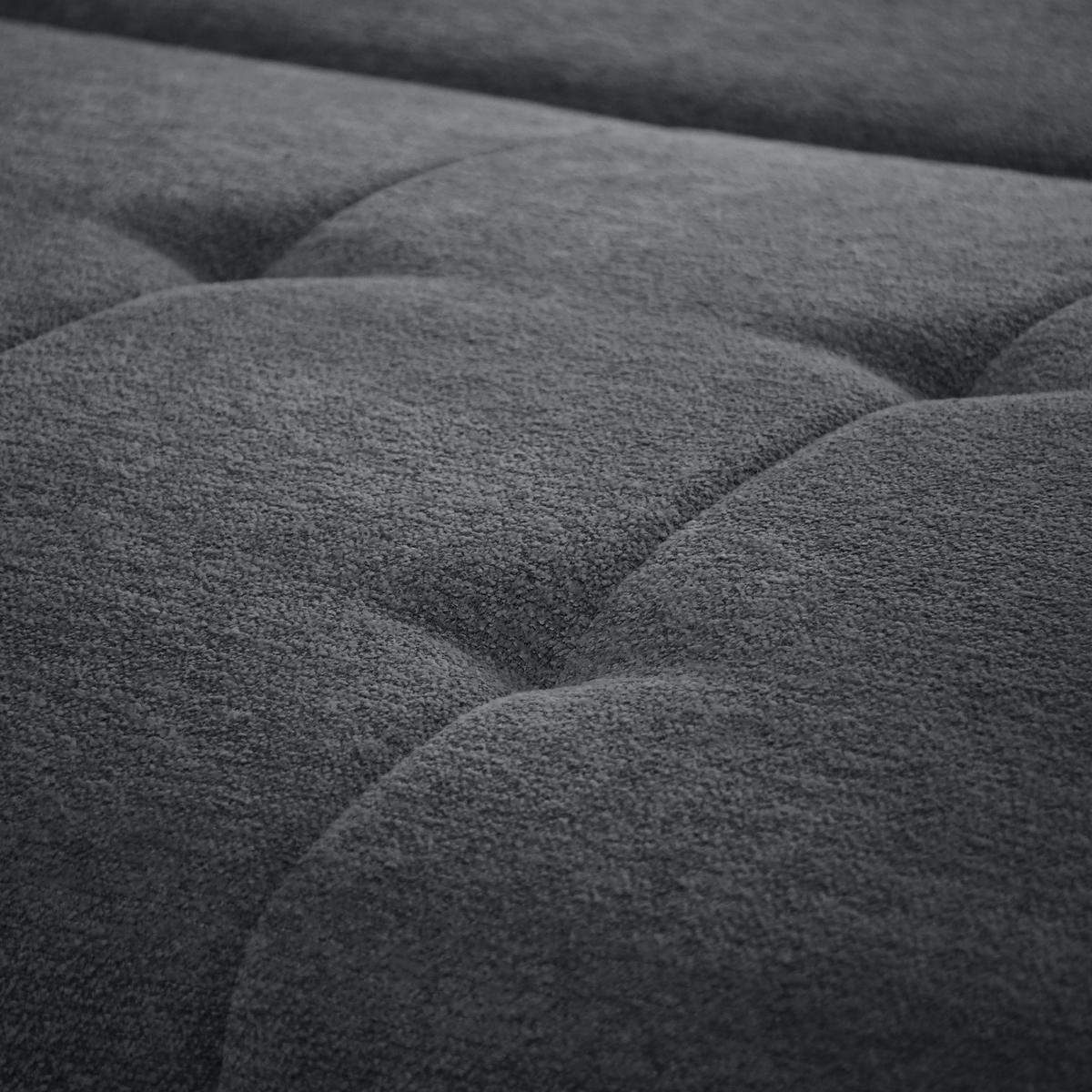 ECKSCHLAFSOFA Dallas mit Bettkasten, 255 cm, Dunkelgrau, links, Velour-Stoff - Dunkelgrau, Textil (255/175cm) - Beautysofa