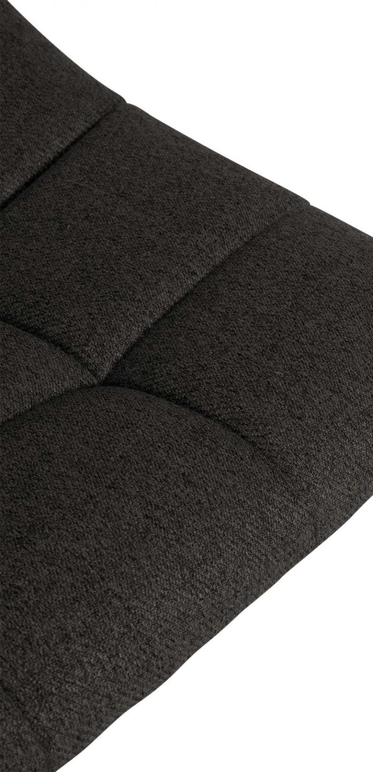 BARHOCKER Stoff dunkelgrau - Dunkelgrau/Schwarz, Textil/Metall (43/87/46.5cm) - CLP