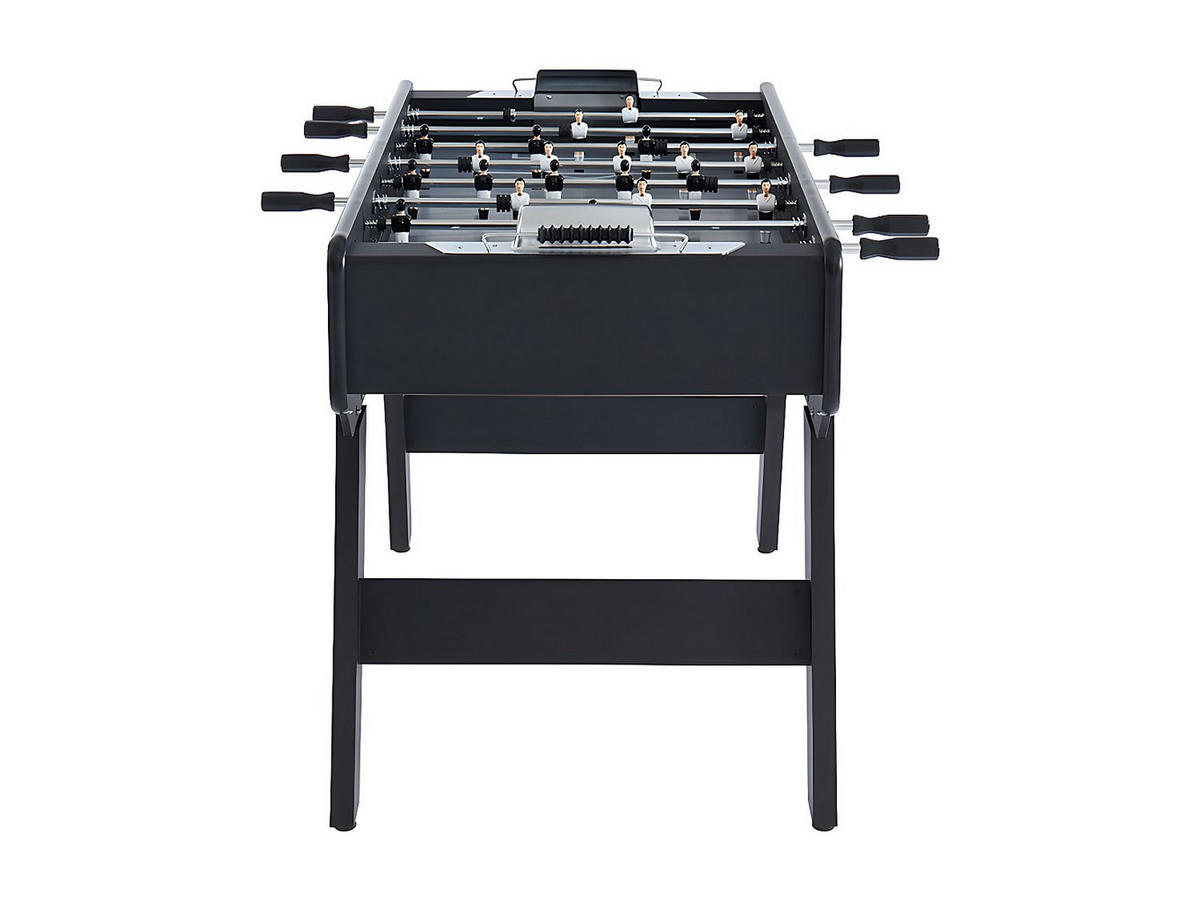 TISCHFUSSBALL - 153cm x 77.6cm - MDF - schwarz - LIONEL - Schwarz, Holz (153/77.6cm) - Vente-Unique