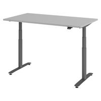 SCHREIBTISCH elektrisch Bluetooth & App XDLR 80/140/72 cm in Grau/Graphitfarben - Graphitfarben/Grau, Holzwerkstoff (80/140/72cm) - bümö