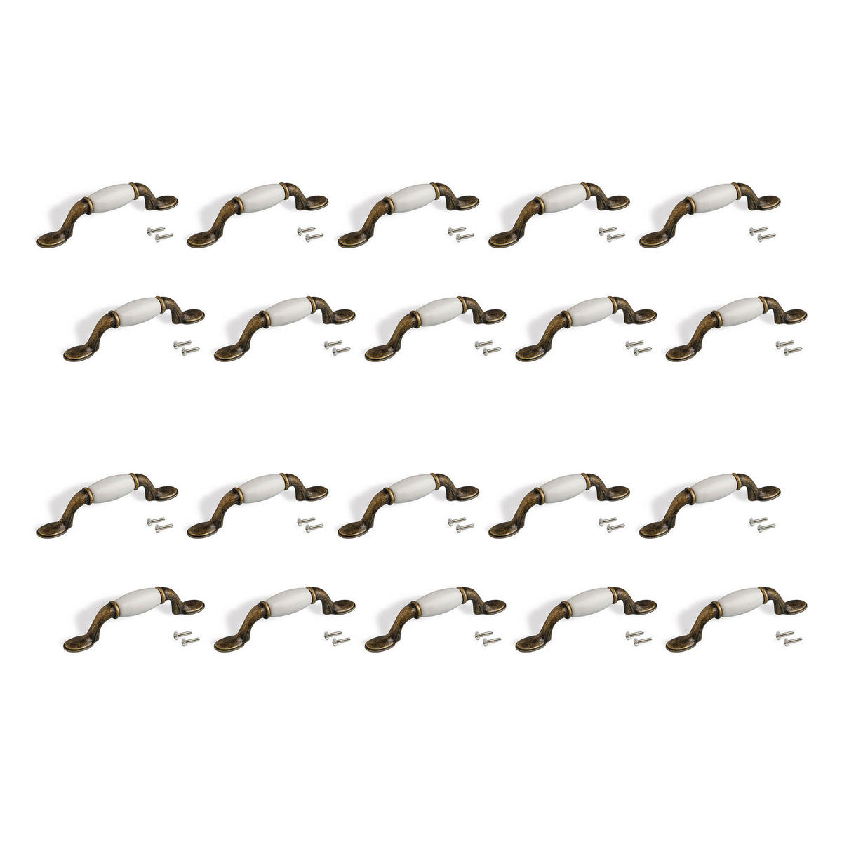 MÖBELGRIFFE Papua, L127mm, 76mm Achsenabstand, Zamak, Bronze 20er-set - Bronzefarben, Kunststoff (12/8/17cm) - EMUCA