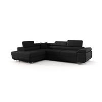 ECKSOFA Monaro Mit Schlaffunktion - Schwarz, Holzwerkstoff/Textil (275/202cm) - Fun Möbel