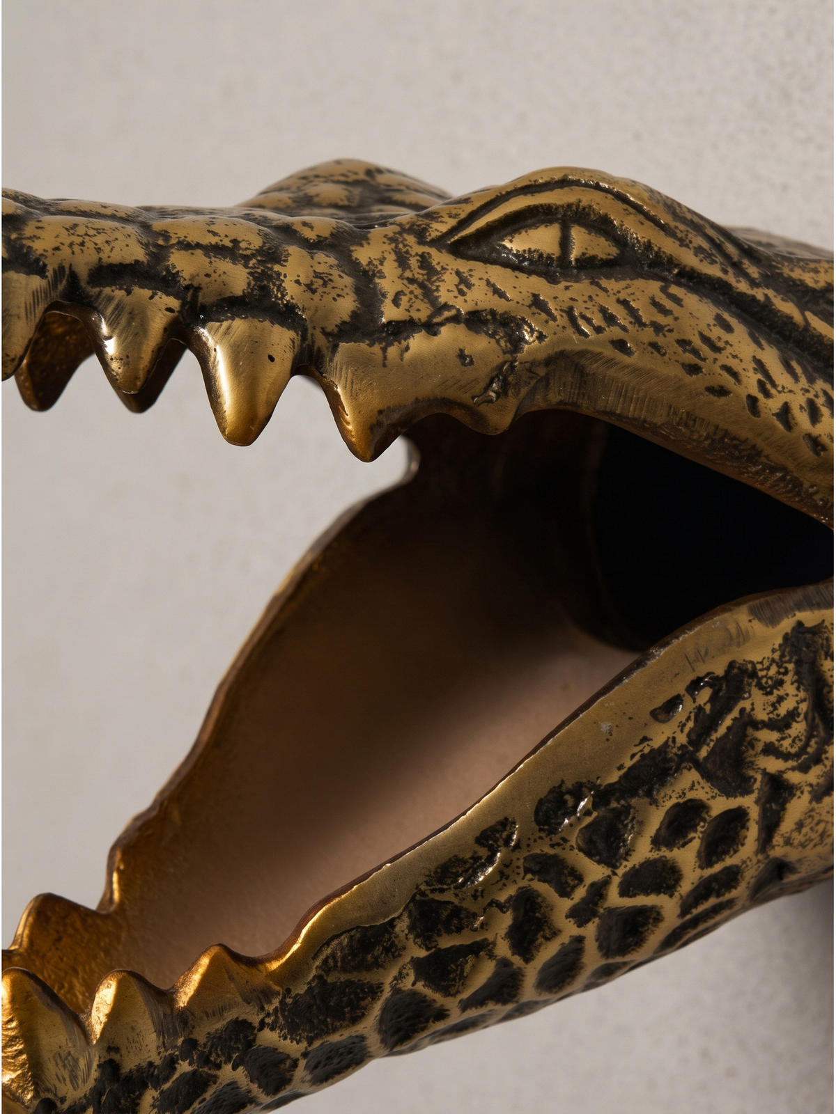 WANDDEKORATION DENDER, Aluminium, Gold, 14 x 31 x 20 cm - Goldfarben, Metall (14/20/31cm) - KADIMA DESIGN