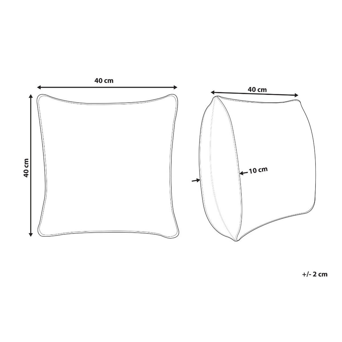 DEKOKISSEN Dunkelgrau 45/45 cm Lalam - Dunkelgrau, Naturmaterialien/Textil (45/45cm) - Beliani