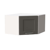 ECKHÄNGESCHRANK Oslo W10/60/36 Weiß / Dust Grey Matt 60 / 60 / 36cm - Weiß/Grau, Holz/Holzwerkstoff (60/36/60cm) - Feldmann-Wohnen