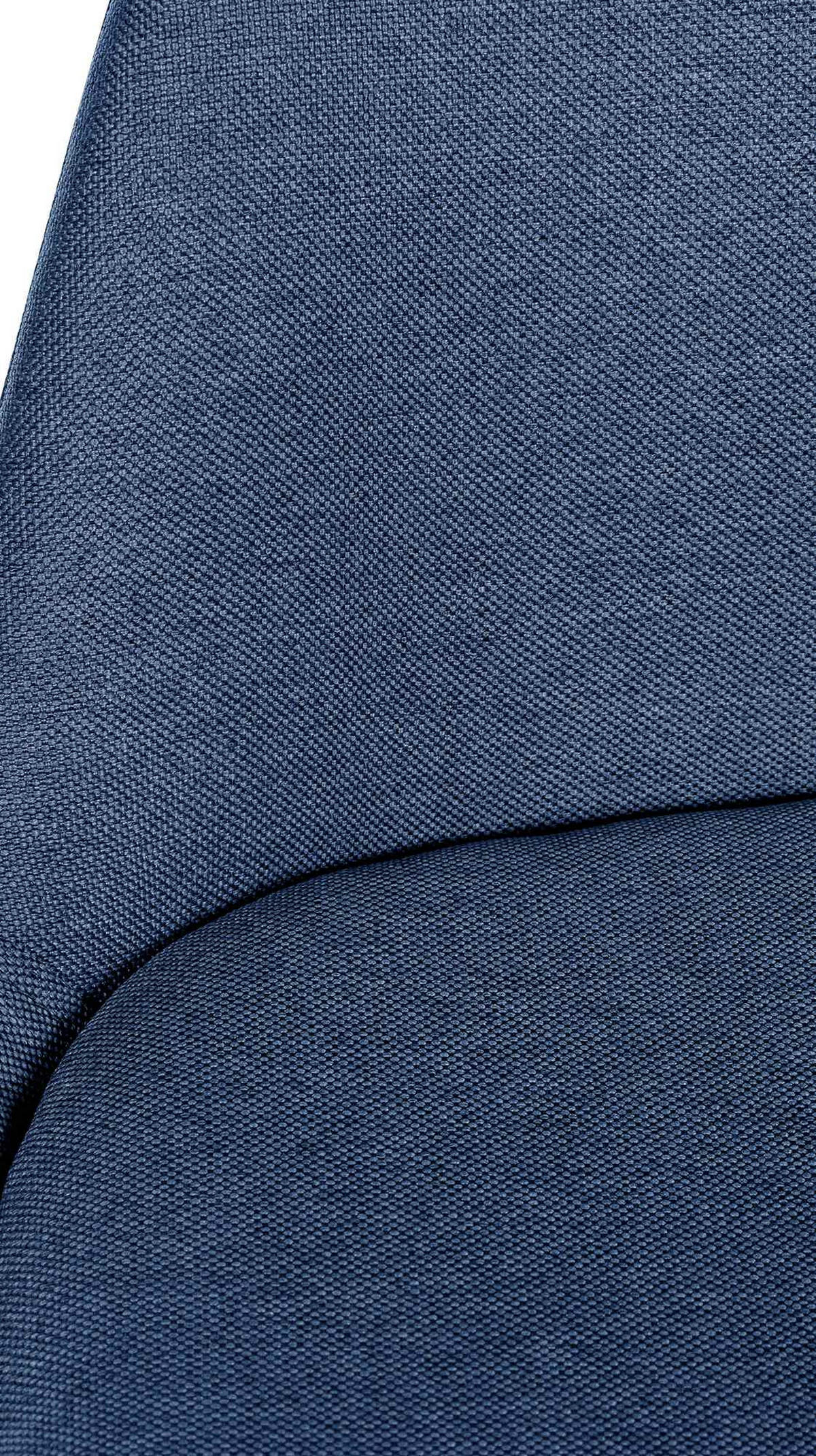 BARHOCKER PALMA Blau Stoff Schwarz - Blau, Holz/Textil (38/99/44cm) - DELUKE