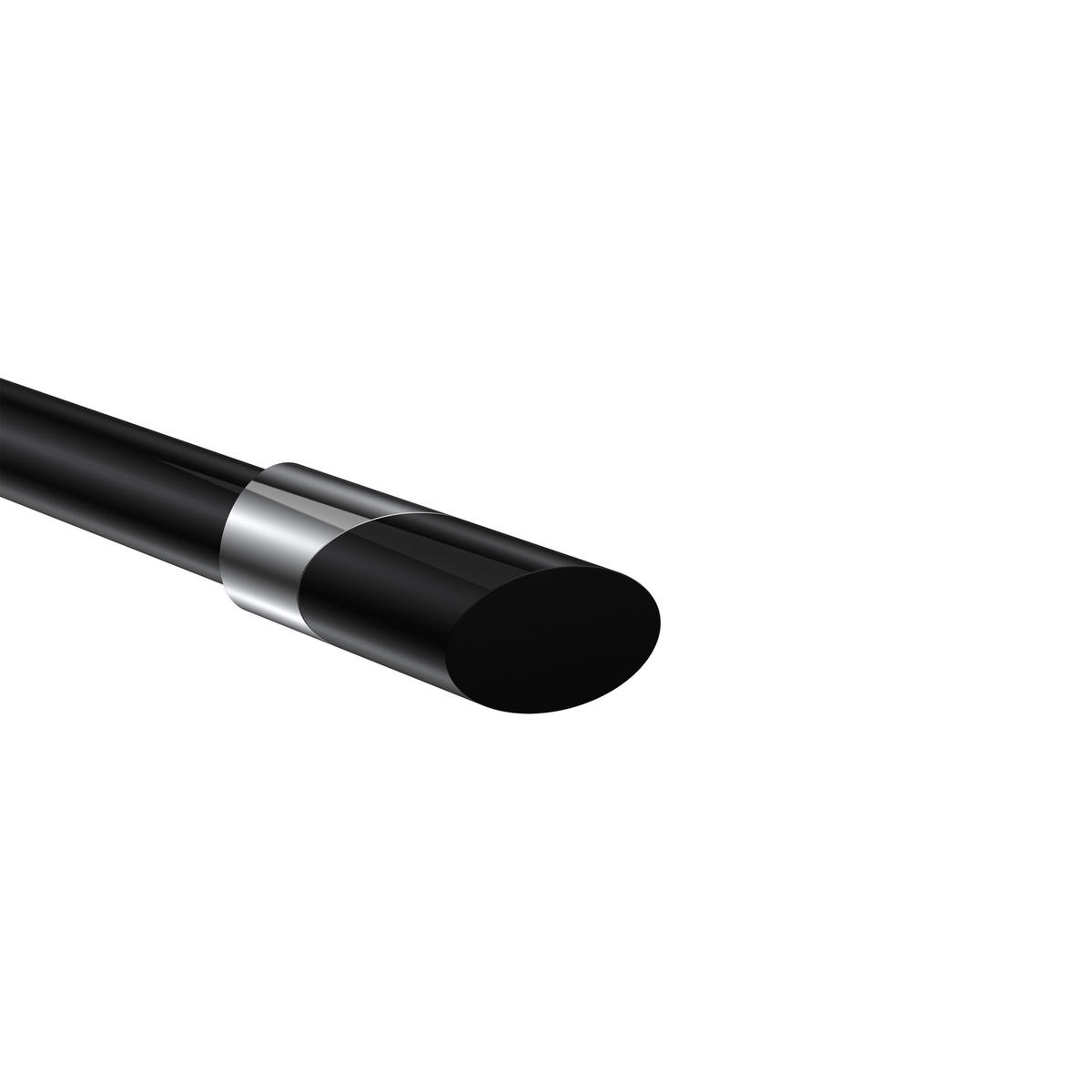 ENDSTÜCKE FÜR GARDINENSTANGEN 20 mm Ø, Verano Chrom/Schwarz, Packung 2 Stück - Chromfarben/Schwarz, Metall (6.1/2.5/2.5cm) - INTERDECO