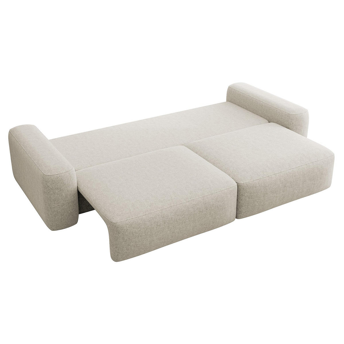 POHOVKA Carnos Krémová 3-místná - černá/krémová, textil/plast (257/82/105cm) - Selsey