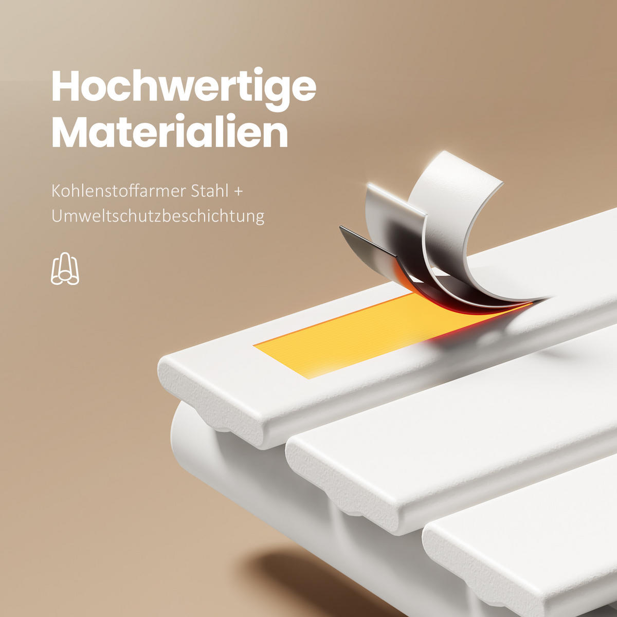 HEIZKÖRPER wasserführend Weiß 132/60/5,9 cm - Weiß, Metall (60/132/5.9cm) - EMKE