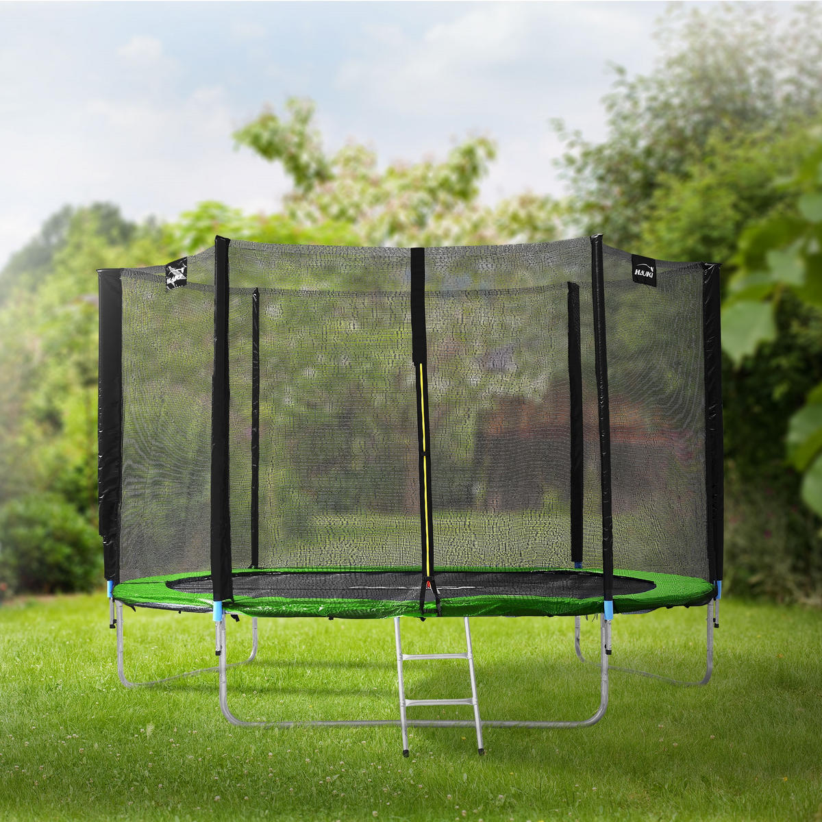 TRAMPOLIN 305 cm grün - Grün, Metall (305/256/305cm) - Hauki