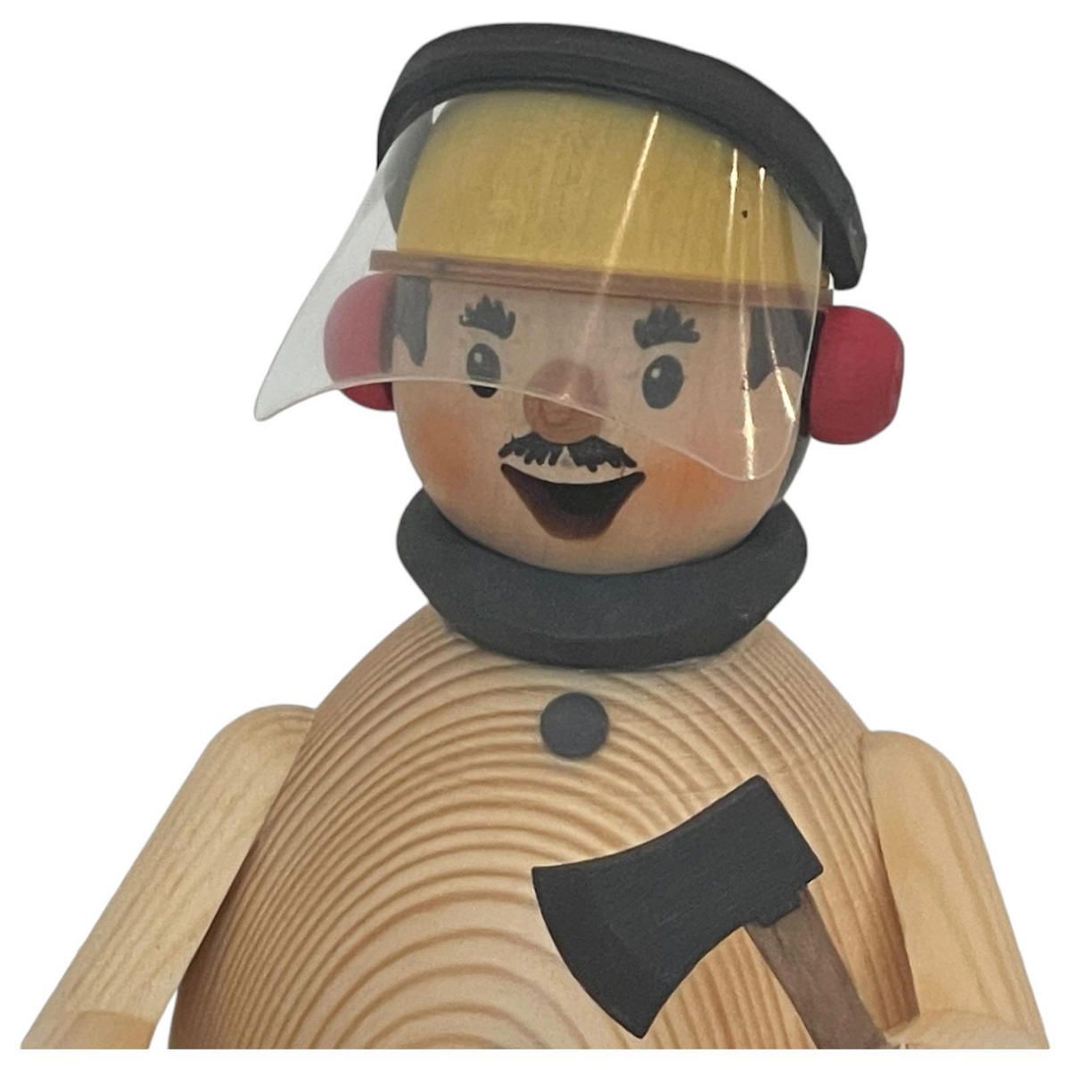RÄUCHERFIGUR Rauchmann Max mit Kettensäge 16 cm - Multicolor, Holz (10/16/10cm)