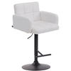 BARHOCKER Lausanne, Gestell schwarz, Kunstleder weiß, - Schwarz/Weiß, Kunststoff/Textil (60/100/56cm) - TPFLiving