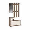GARDEROBE Holz-Effekt Weiße Eiche 25x100h180 - Alteiche/Weiß, Holzwerkstoff (100/190/25.5cm) - DMORA