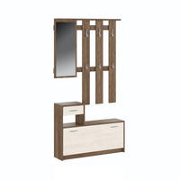 GARDEROBE Holz-Effekt Weiße Eiche 25x100h180 - Alteiche/Weiß, Holzwerkstoff (100/190/25.5cm) - DMORA