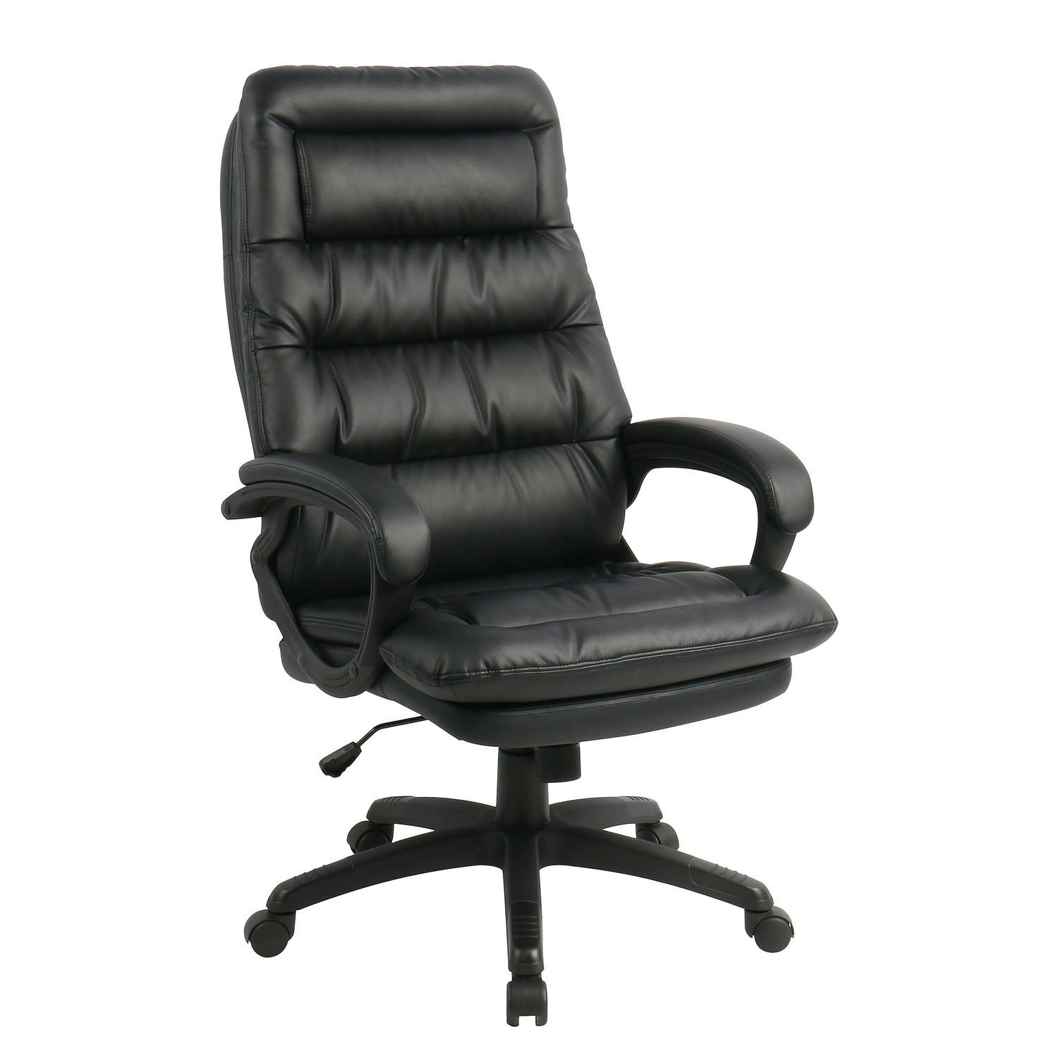 BÜROSTUHL - Kunstleder / Eisen - Schwarz, Kunststoff/Metall (67/123/76cm) - home24