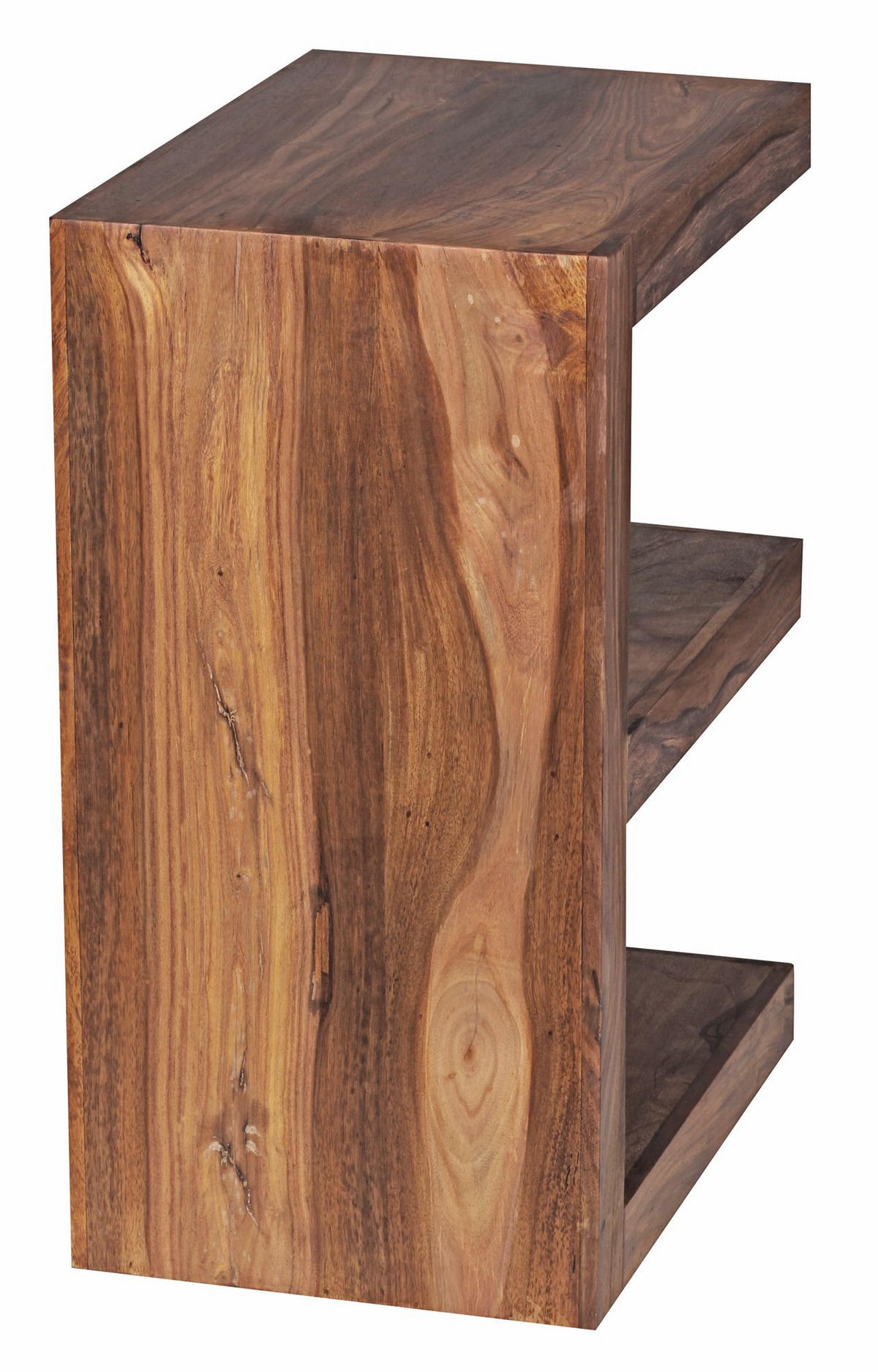 BEISTELLTISCH Massivholz E-Konstruktion Cubeform Handgefertigt NAKO, Braun 45x30x60 cm - Braun, Holz (30/45/60cm) - KADIMA DESIGN