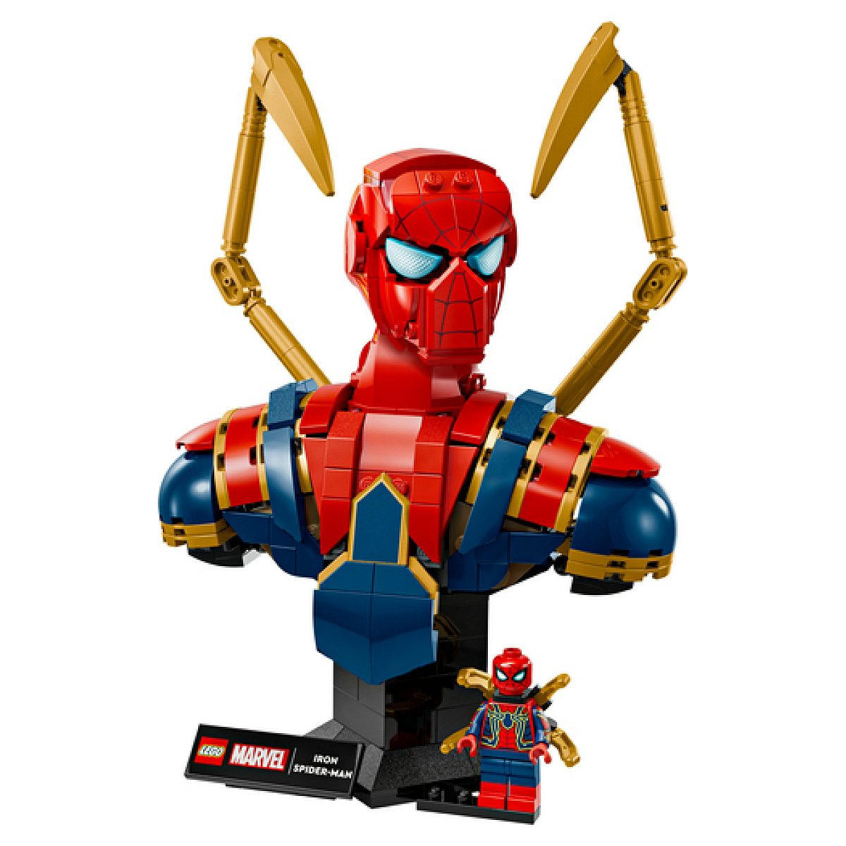 KLEMMBAUSTEINE Iron Spider-Man Büste - Rot, Kunststoff (26.2/6.2/22.2cm) - Lego