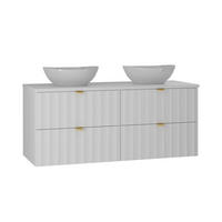 DOPPELWASCHTISCH 120.6cm Lexa Weiß - Weiß, Holzwerkstoff (120.6/52.2/46.5cm) - Petits-meubles