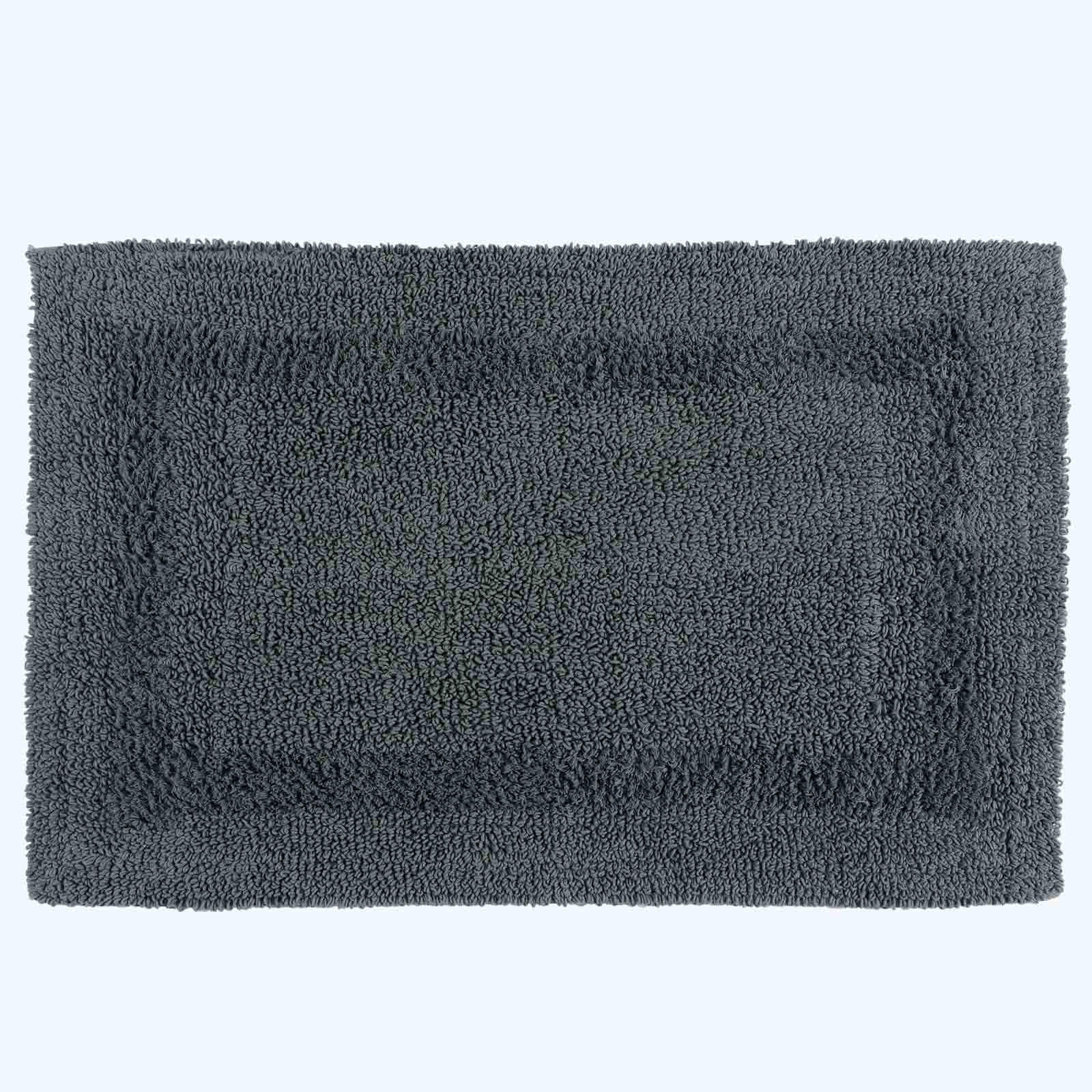 BADGARNITUR 2-teilig, Badematte & WC-Vorleger, wendbar - Grau, Textil (50/80cm) - Homescapes