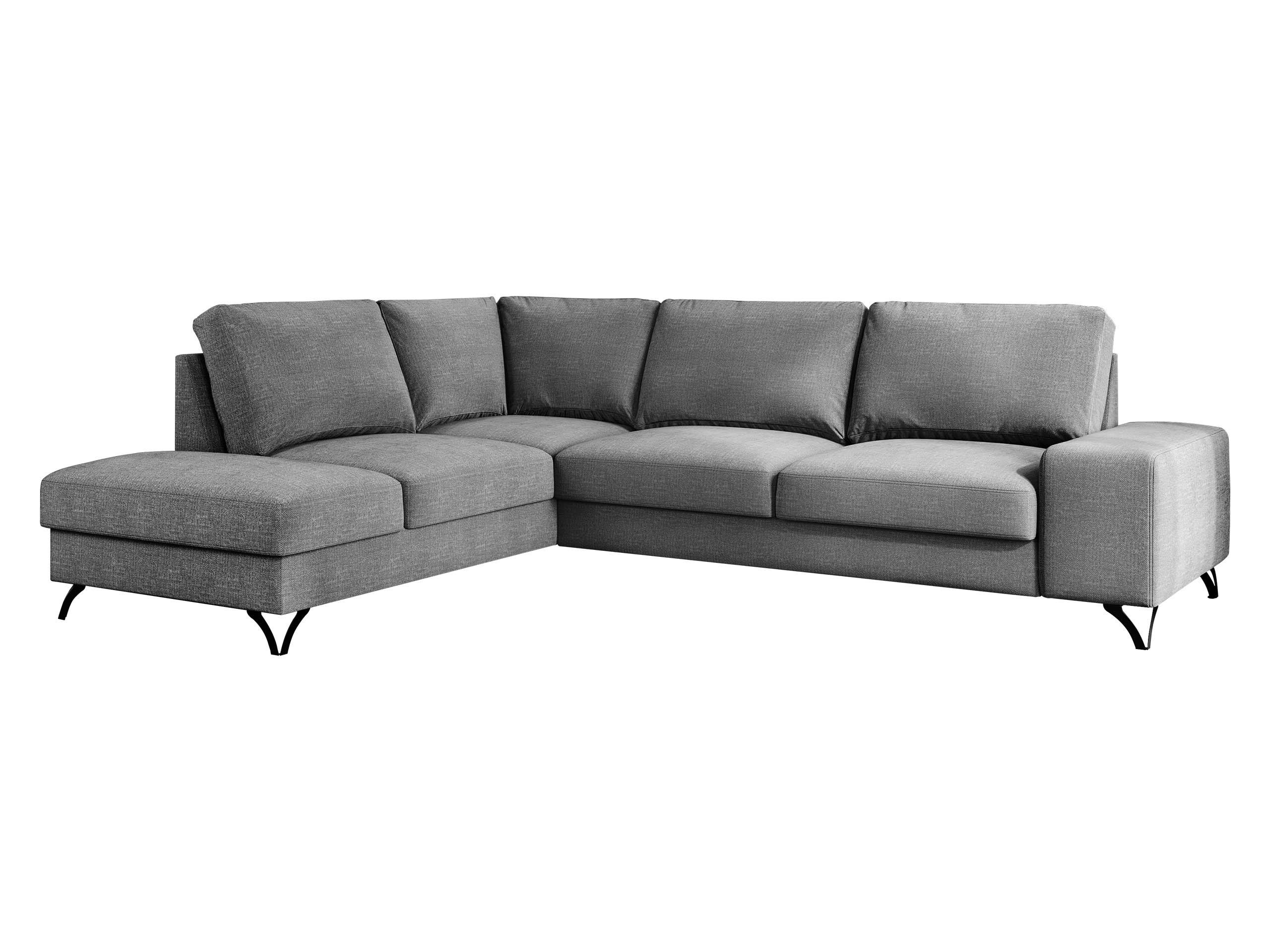 ECKSOFA Flavio Bis, Seite: Links - L3F+L2F+R4 - Greige/Schwarz, Holz/Textil (285/214cm) - MIRJAN24