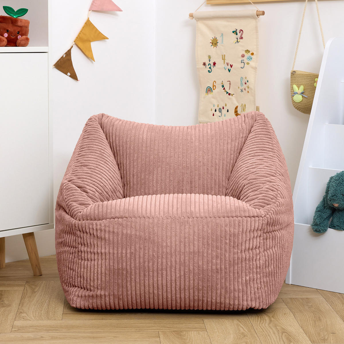 SITZSACK Flauschig für Kinder - Pink, Textil (55/44/55cm) - icon