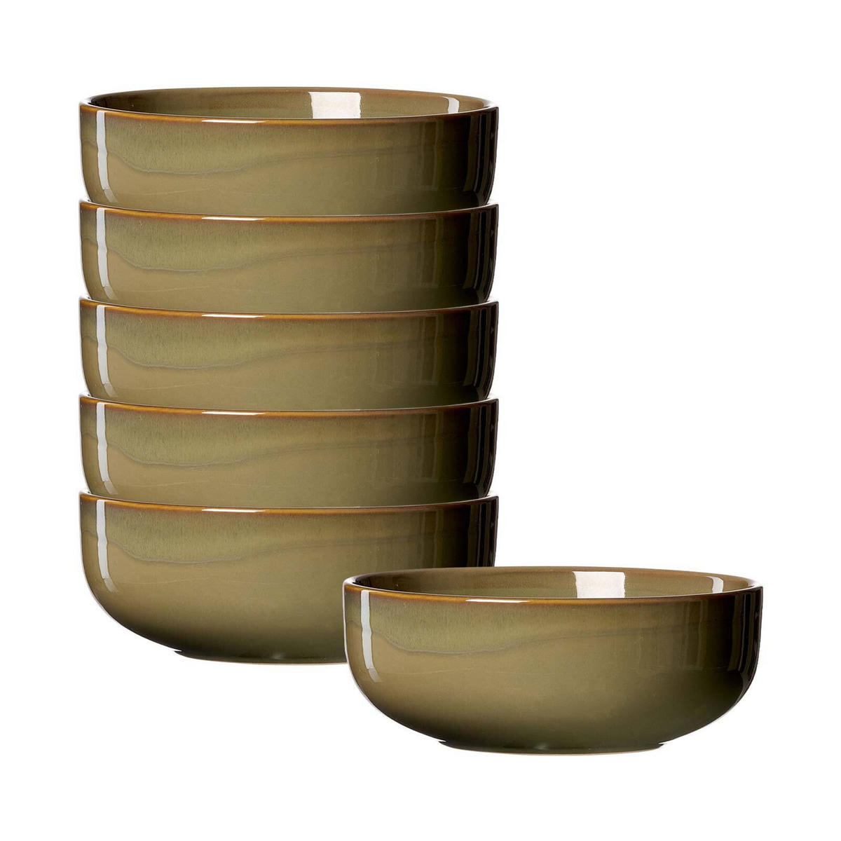 MÜSLISCHALEN Malaga Grün 700 ml 6er Set - Grün, Keramik (15.5cm) - Ritzenhoff Breker