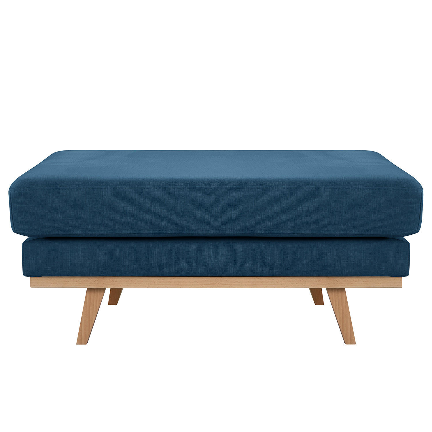 POLSTERHOCKER - Blau/Buchefarben, Textil (85/43/60cm) - home24