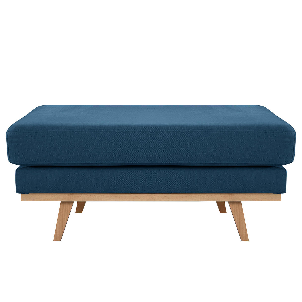 POLSTERHOCKER - Blau/Buchefarben, Textil (85/43/60cm) - home24