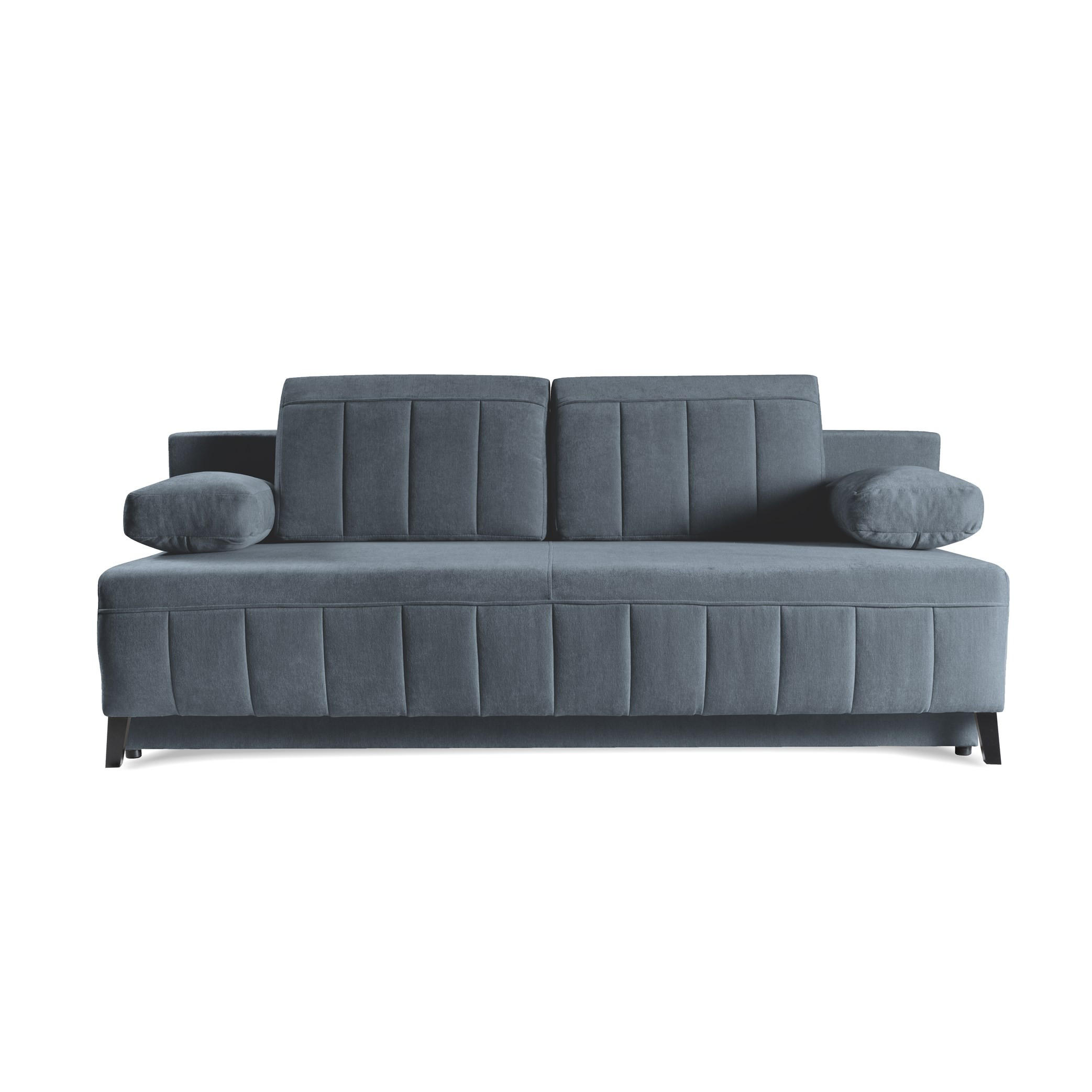SCHLAFSOFA Aruna, Dunkelblau - Dunkelblau, Textil/Metall (200/90/98cm) - Bettso