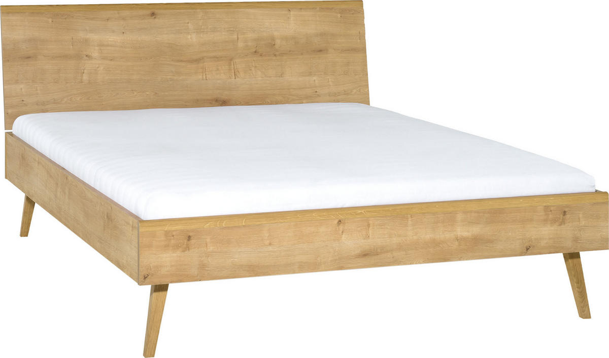 BETT NATURE - Eichefarben, Holzwerkstoff (212/125/98cm) - Vox Möbel